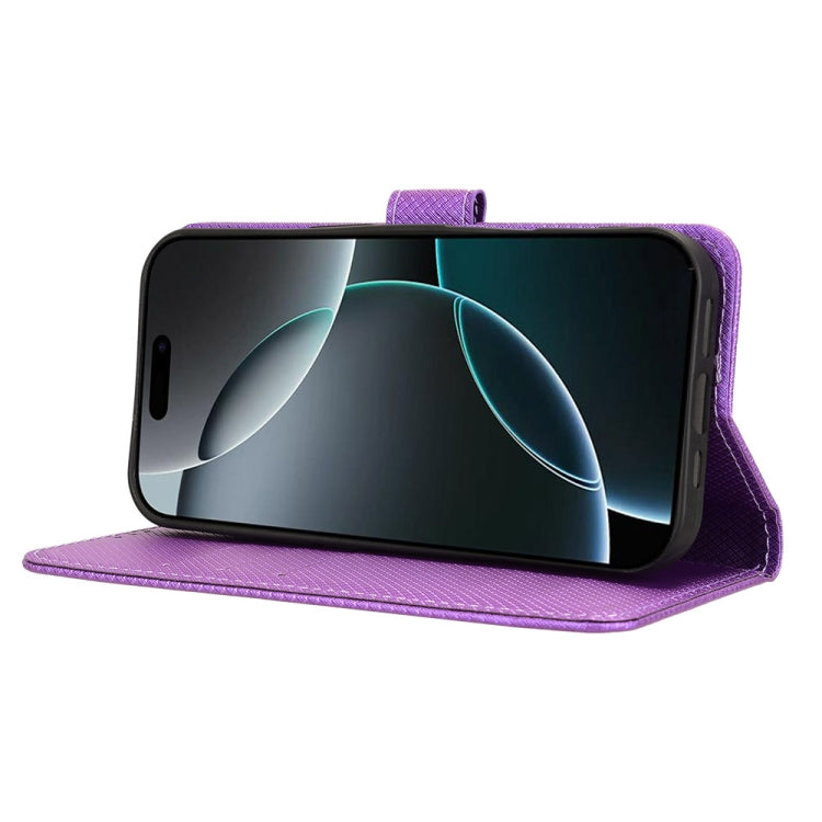 For iPhone 16 Pro Diamond Texture Leather Phone Case