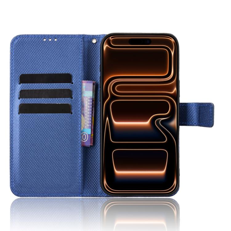 For iPhone 17 Pro Max Diamond Texture Leather Phone Case