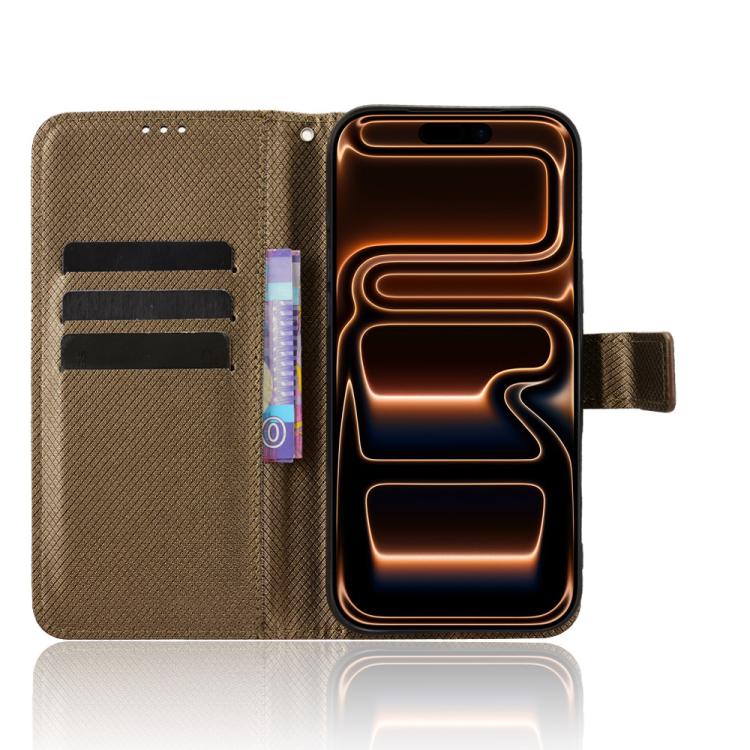 For iPhone 17 Pro Diamond Texture Leather Phone Case