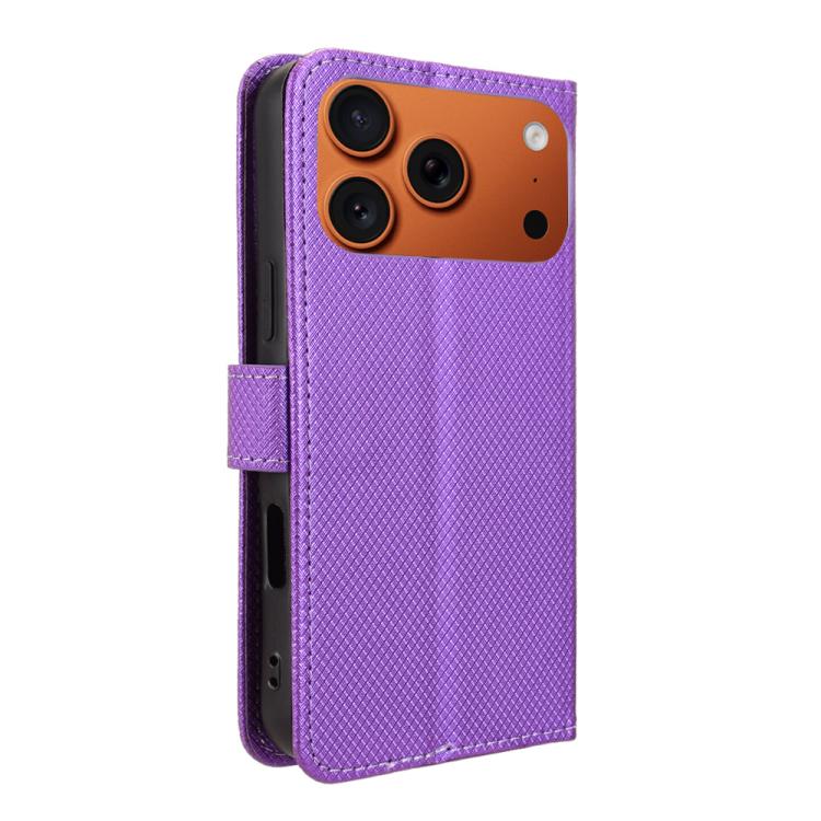 For iPhone 17 Pro Diamond Texture Leather Phone Case