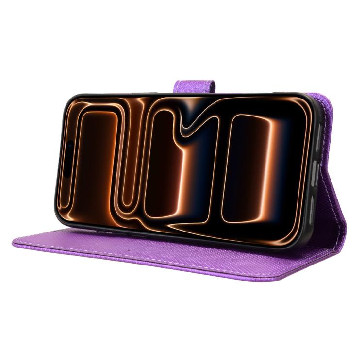 For iPhone 17 Pro Diamond Texture Leather Phone Case