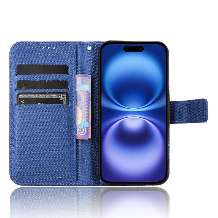 For iPhone 17 Diamond Texture Leather Phone Case