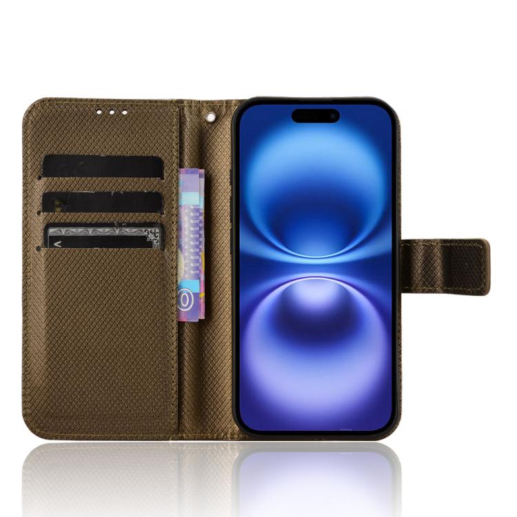 For iPhone 17 Diamond Texture Leather Phone Case