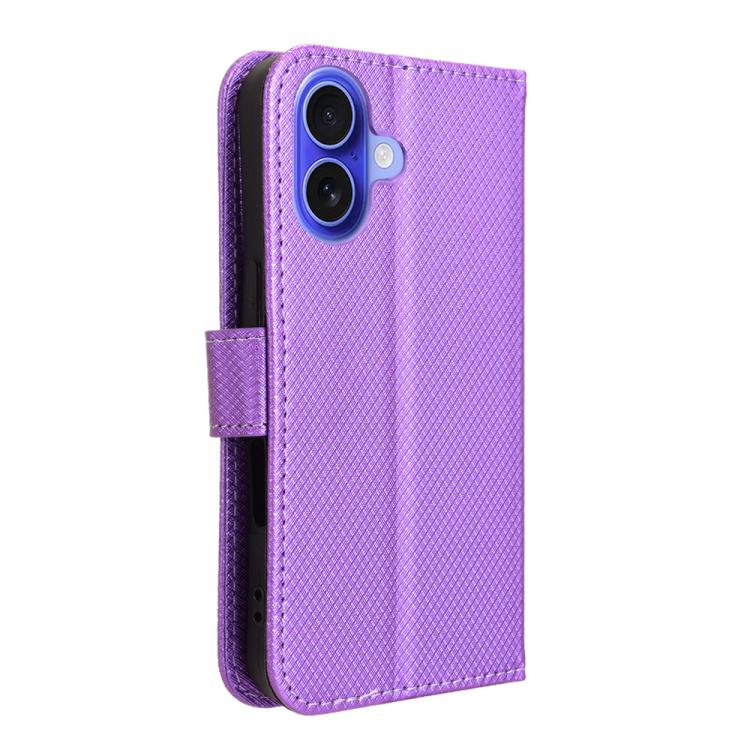 For iPhone 17 Diamond Texture Leather Phone Case