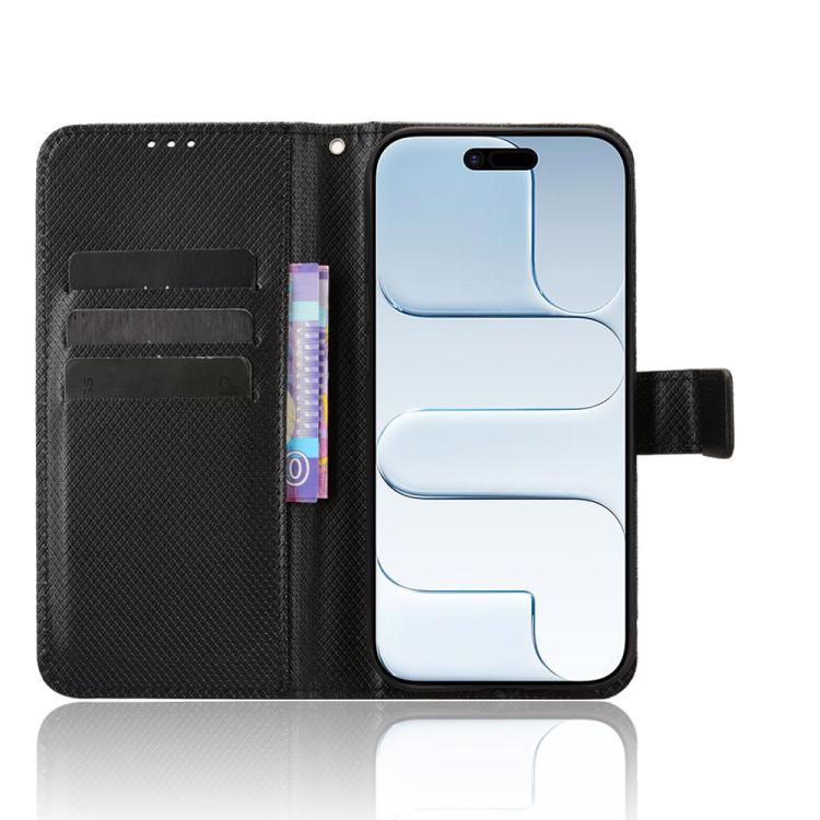 For iPhone Air Diamond Texture Leather Phone Case