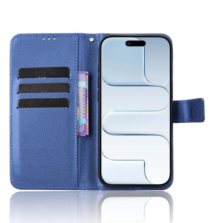 For iPhone Air Diamond Texture Leather Phone Case