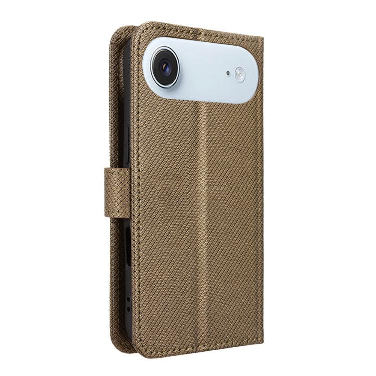For iPhone Air Diamond Texture Leather Phone Case