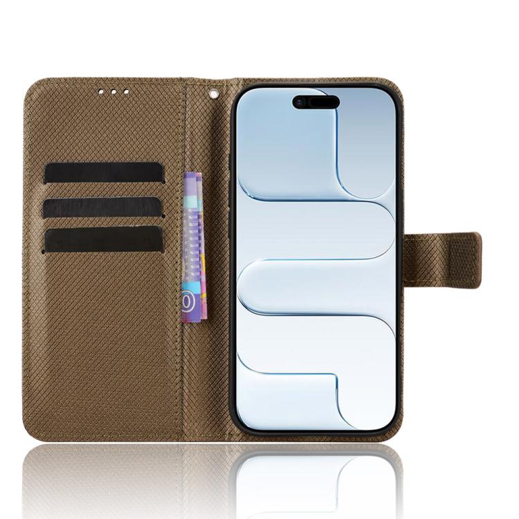 For iPhone Air Diamond Texture Leather Phone Case