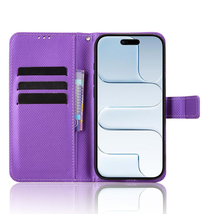 For iPhone Air Diamond Texture Leather Phone Case