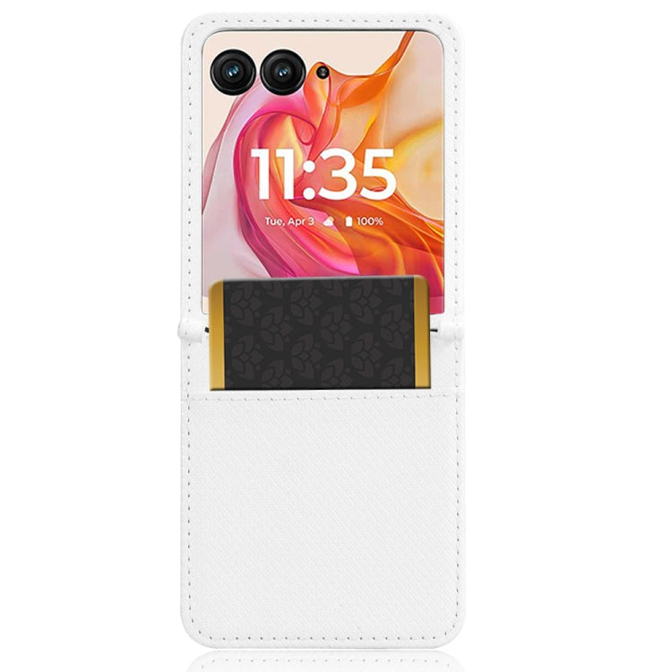 For Motorola Razr 50 Ultra Diamond Texture Leather Phone Case
