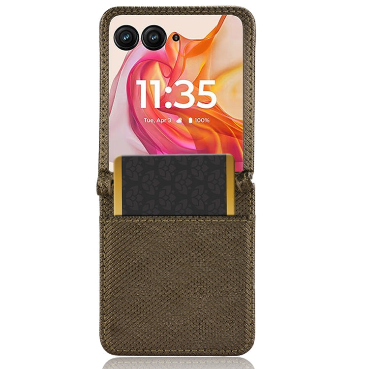 For Motorola Razr 50 Ultra Diamond Texture Leather Phone Case
