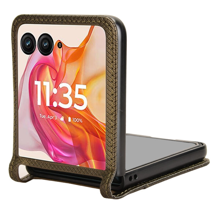 For Motorola Razr 50 Ultra Diamond Texture Leather Phone Case