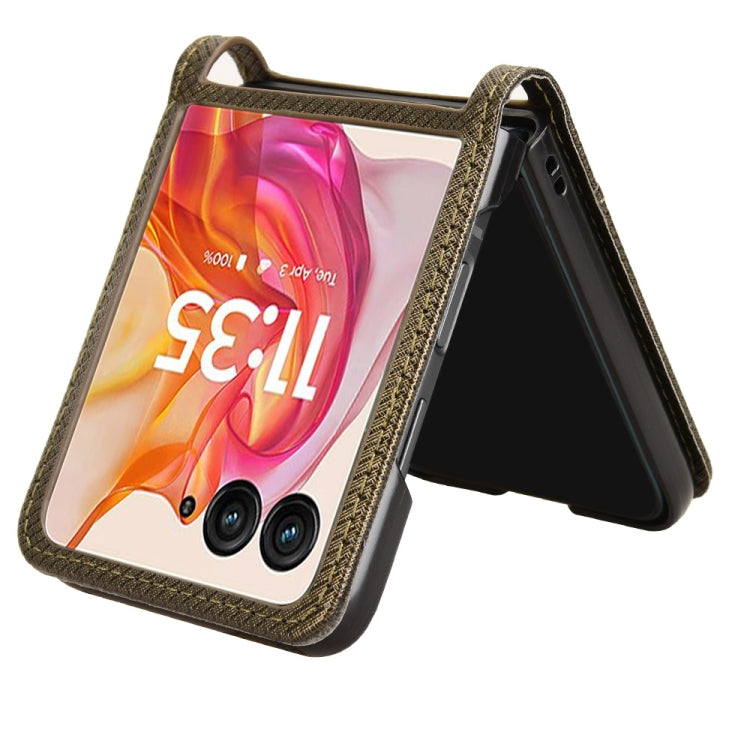 For Motorola Razr 50 Ultra Diamond Texture Leather Phone Case