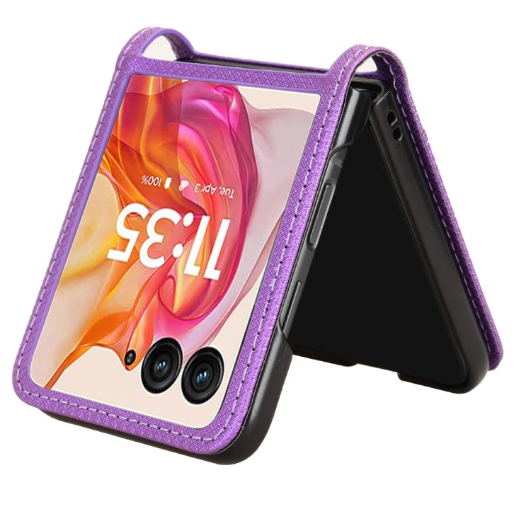 For Motorola Razr 50 Ultra Diamond Texture Leather Phone Case