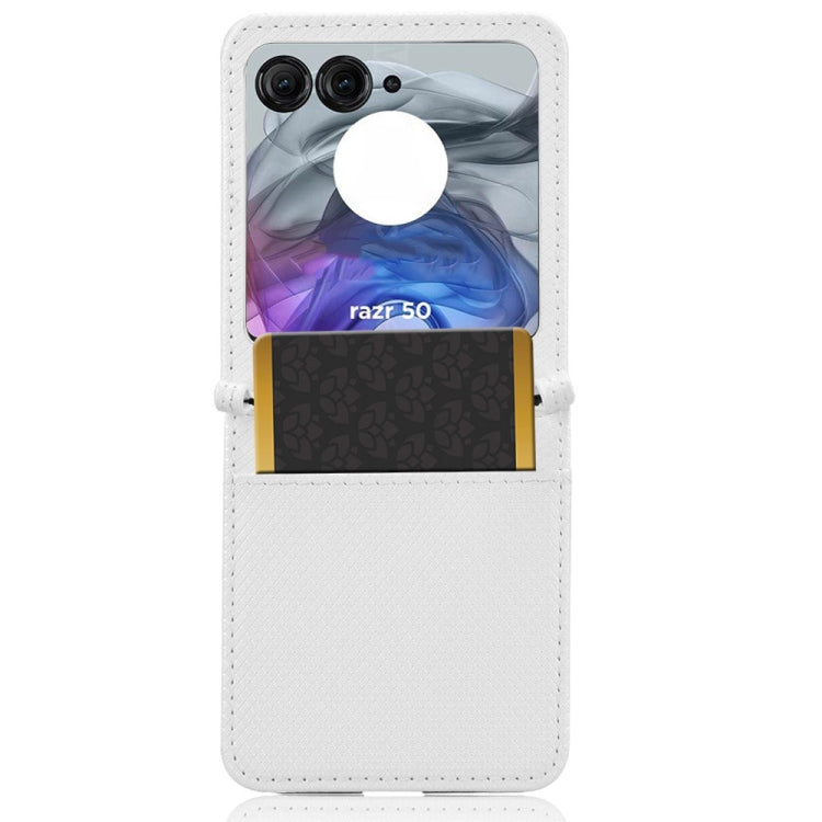 For Motorola Razr 50 Diamond Texture Leather Phone Case