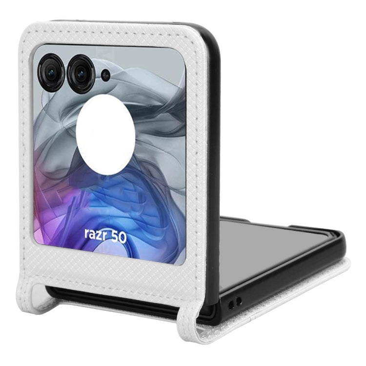 For Motorola Razr 50 Diamond Texture Leather Phone Case