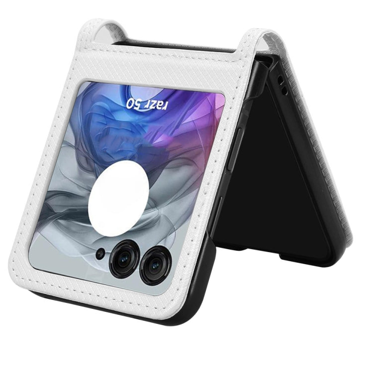For Motorola Razr 50 Diamond Texture Leather Phone Case