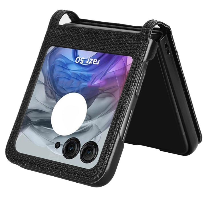 For Motorola Razr 50 Diamond Texture Leather Phone Case