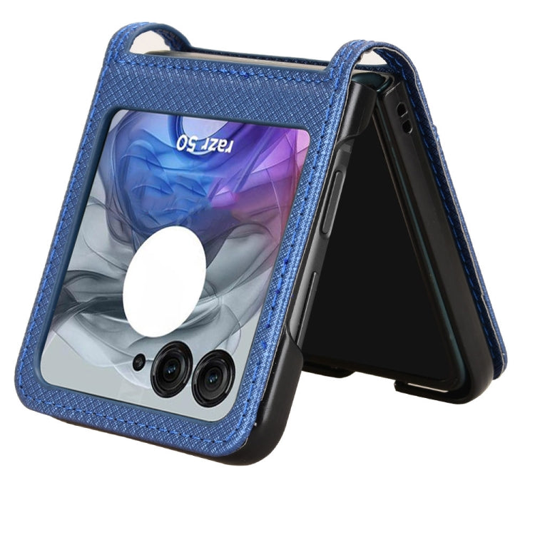 For Motorola Razr 50 Diamond Texture Leather Phone Case