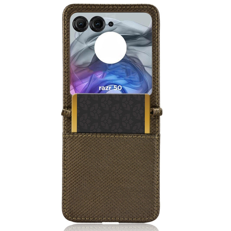 For Motorola Razr 50 Diamond Texture Leather Phone Case