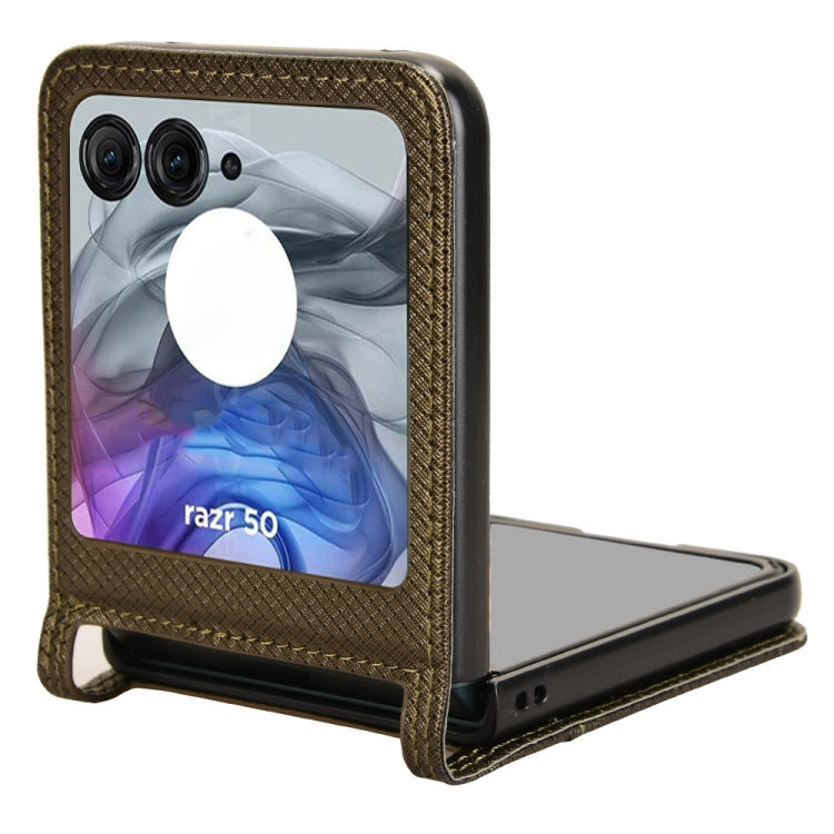 For Motorola Razr 50 Diamond Texture Leather Phone Case