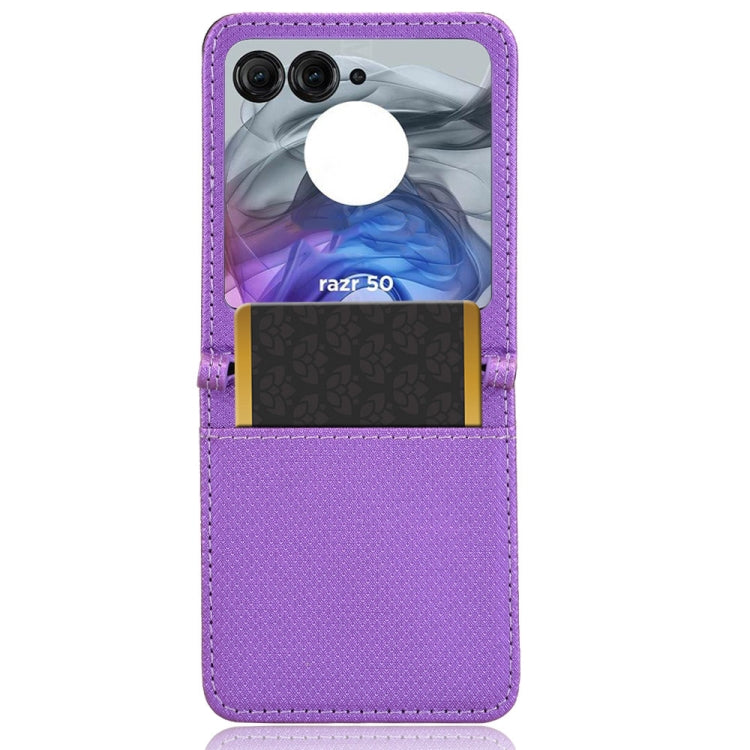 For Motorola Razr 50 Diamond Texture Leather Phone Case