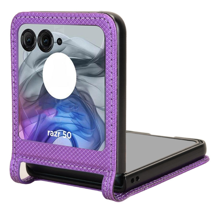 For Motorola Razr 50 Diamond Texture Leather Phone Case