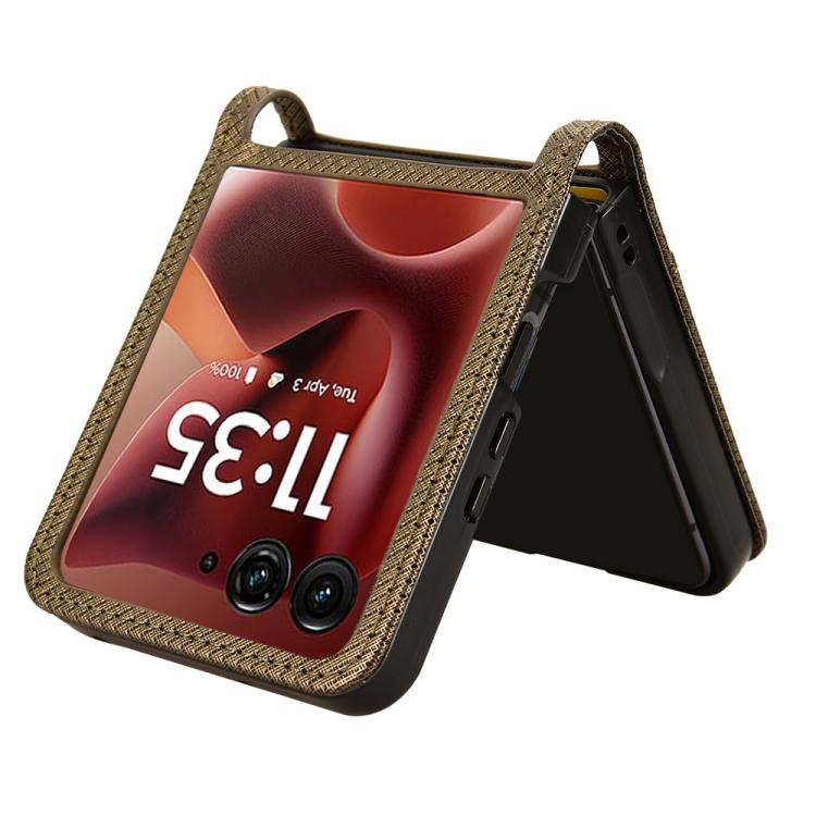 For Motorola Razr 60 Ultra Diamond Texture Leather Phone Case