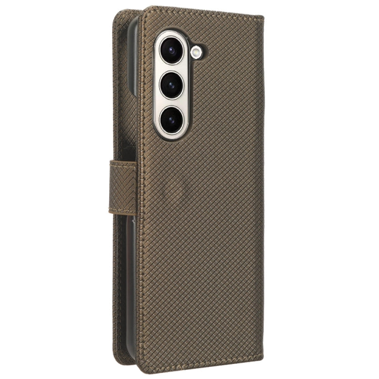 For Samsung Galaxy Z Fold6 Diamond Texture Leather Phone Case