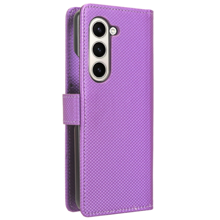 For Samsung Galaxy Z Fold6 Diamond Texture Leather Phone Case