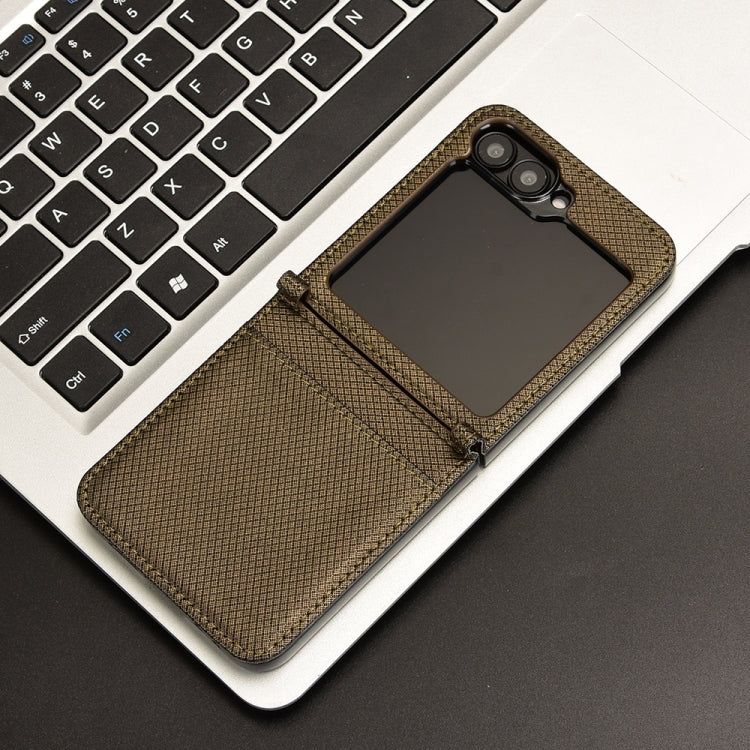 For Samsung Galaxy Z Flip7 FE / Flip6 Diamond Texture Leather Phone Case