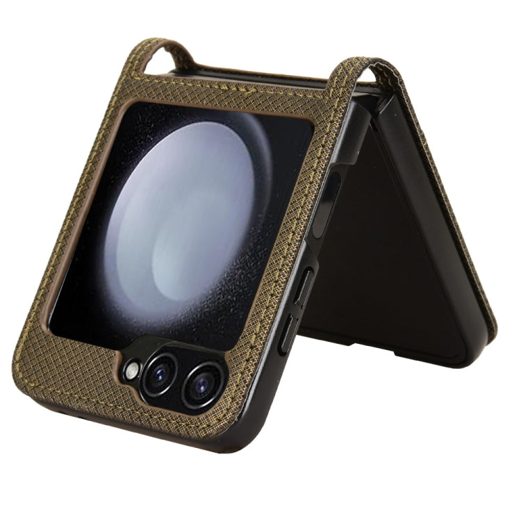 For Samsung Galaxy Z Flip7 FE / Flip6 Diamond Texture Leather Phone Case