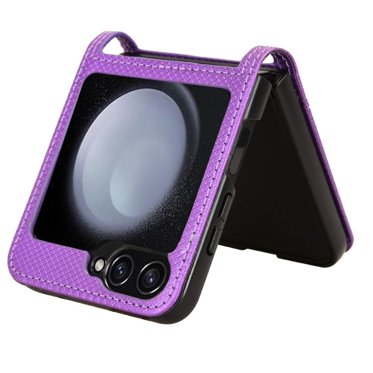 For Samsung Galaxy Z Flip7 FE / Flip6 Diamond Texture Leather Phone Case