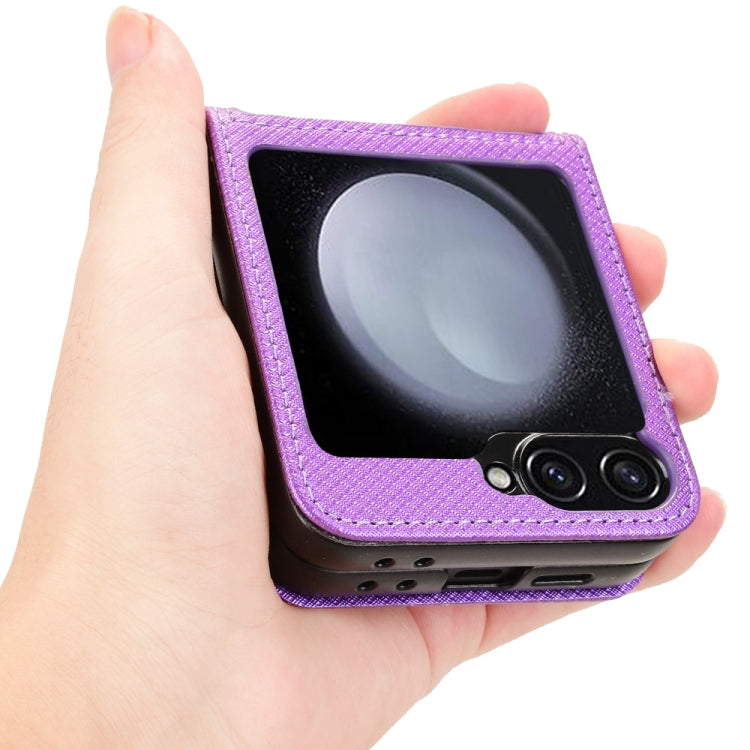 For Samsung Galaxy Z Flip7 FE / Flip6 Diamond Texture Leather Phone Case