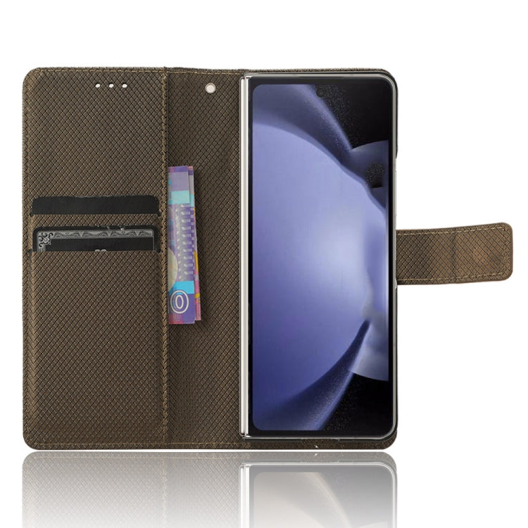 For Samsung Galaxy Z Fold6 with Pen Slot Diamond Texture Leather Phone Case