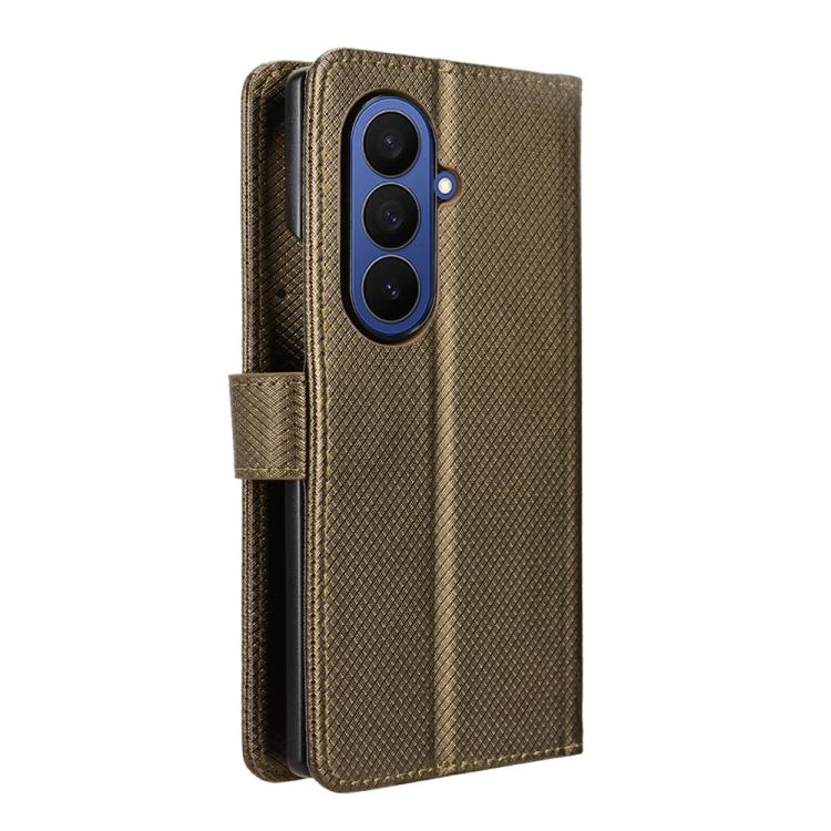 For Samsung Galaxy Z Fold7 Diamond Texture Leather Phone Case