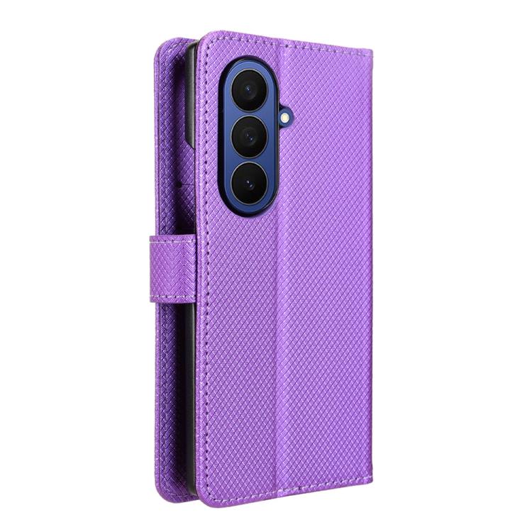For Samsung Galaxy Z Fold7 Diamond Texture Leather Phone Case