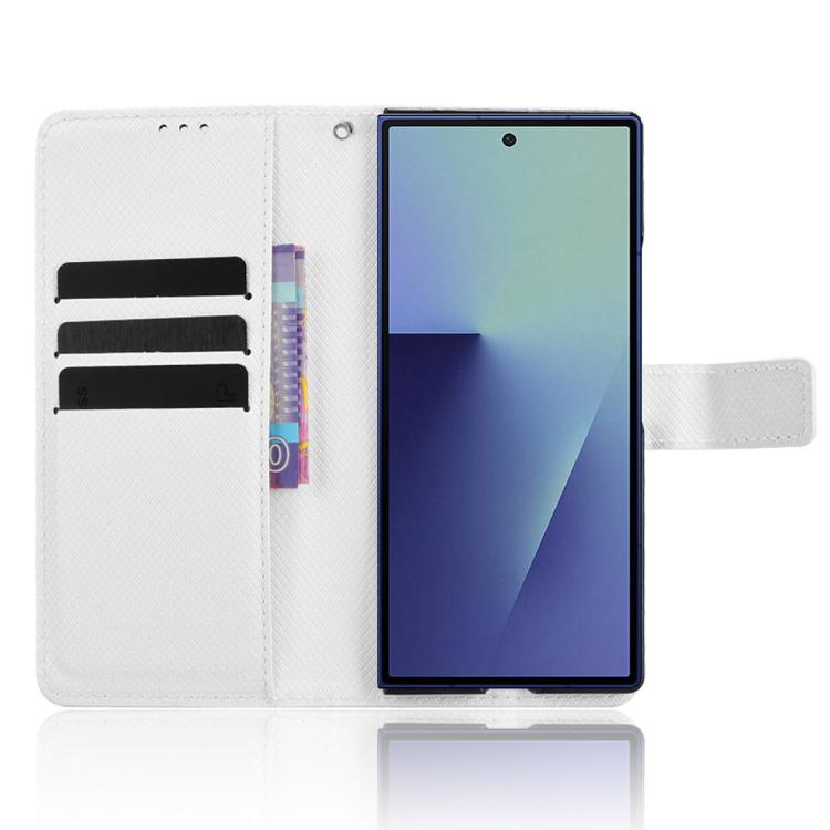 For Samsung Galaxy Z Fold7 with Pen Slot Diamond Texture Leather Phone Case