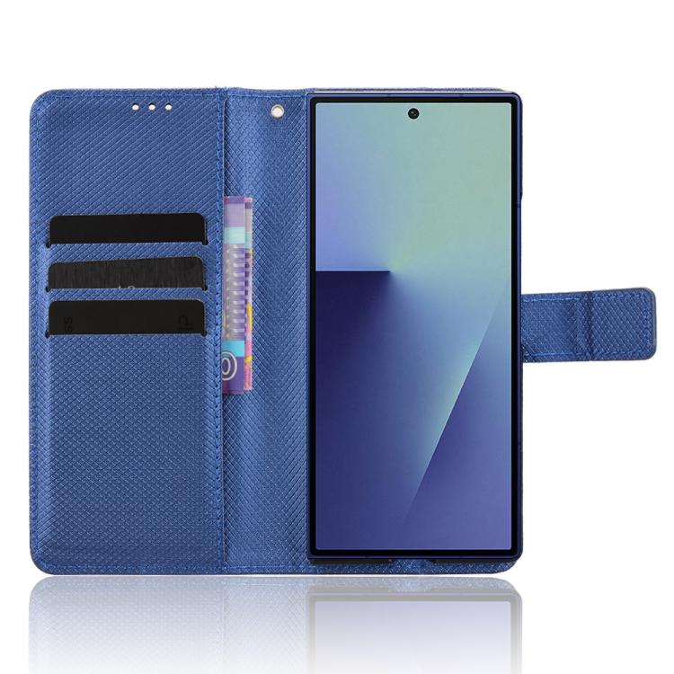 For Samsung Galaxy Z Fold7 with Pen Slot Diamond Texture Leather Phone Case