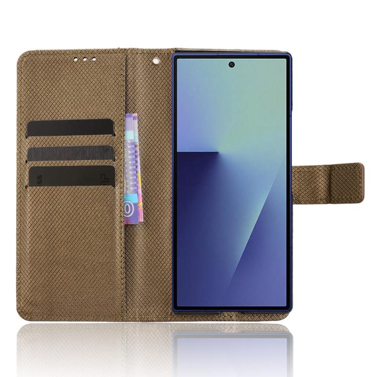 For Samsung Galaxy Z Fold7 with Pen Slot Diamond Texture Leather Phone Case