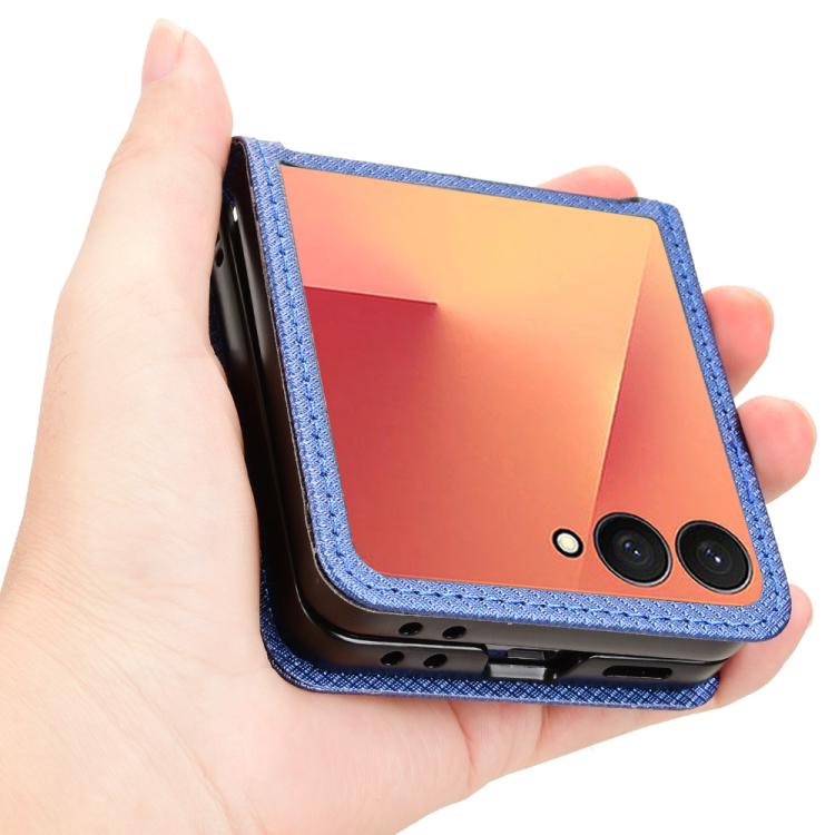 For Samsung Galaxy Flip7 5G Diamond Texture Leather Phone Case