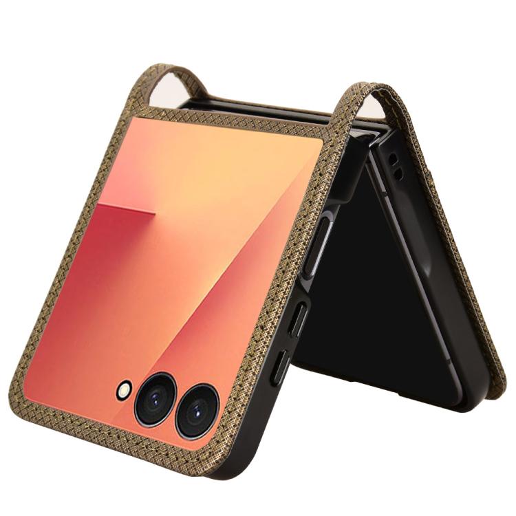 For Samsung Galaxy Flip7 5G Diamond Texture Leather Phone Case