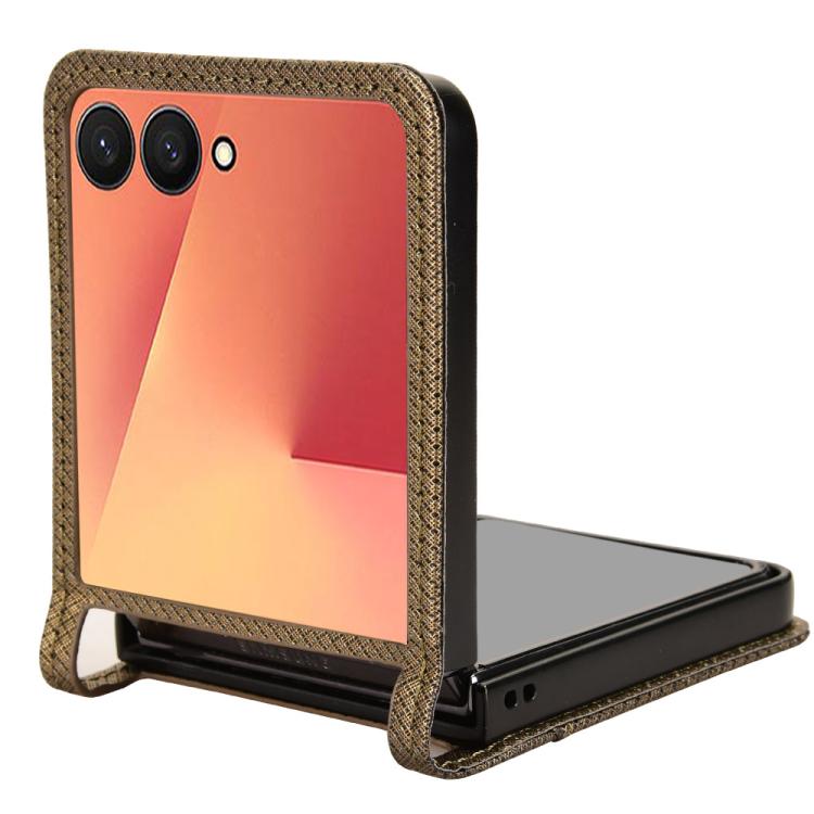 For Samsung Galaxy Flip7 5G Diamond Texture Leather Phone Case