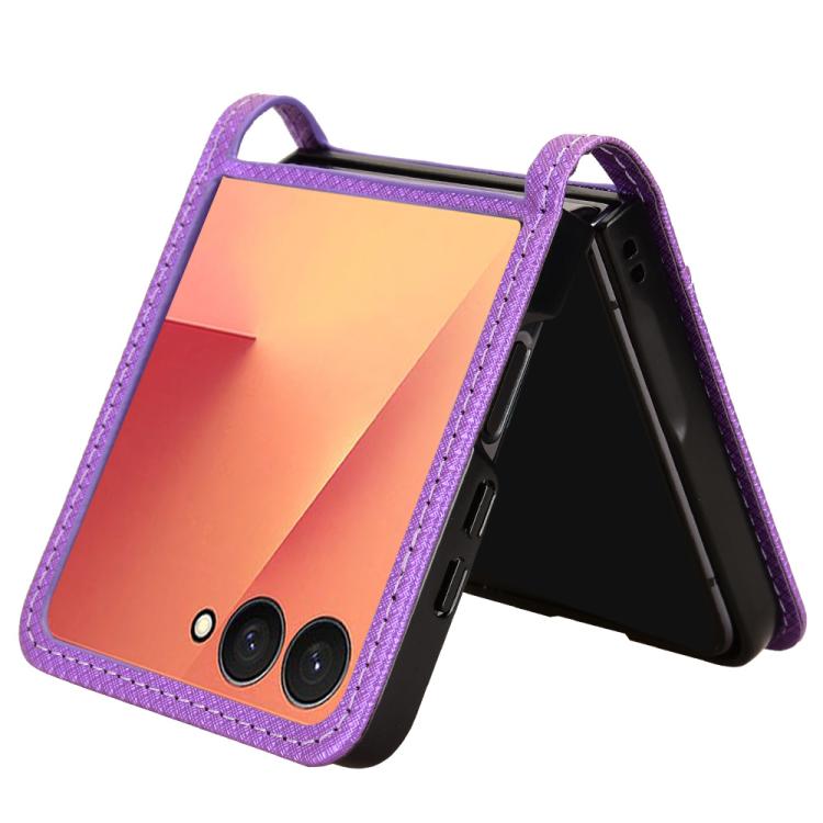 For Samsung Galaxy Flip7 5G Diamond Texture Leather Phone Case