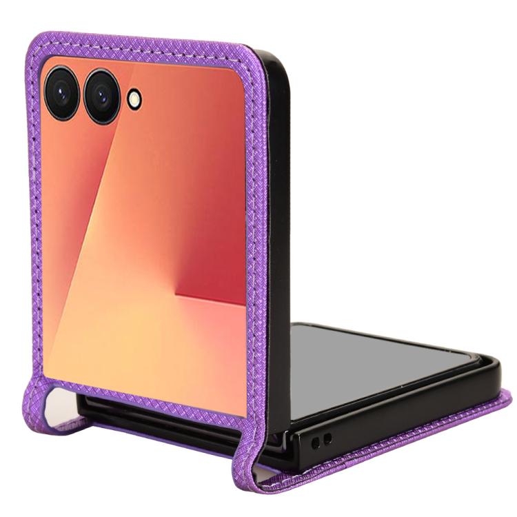 For Samsung Galaxy Flip7 5G Diamond Texture Leather Phone Case