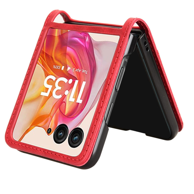 For Motorola Razr 50 Ultra Retro Texture Leather Phone Case
