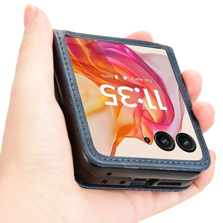 For Motorola Razr 50 Ultra Retro Texture Leather Phone Case