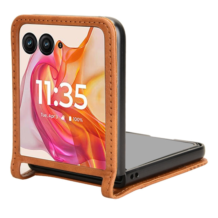 For Motorola Razr 50 Ultra Retro Texture Leather Phone Case