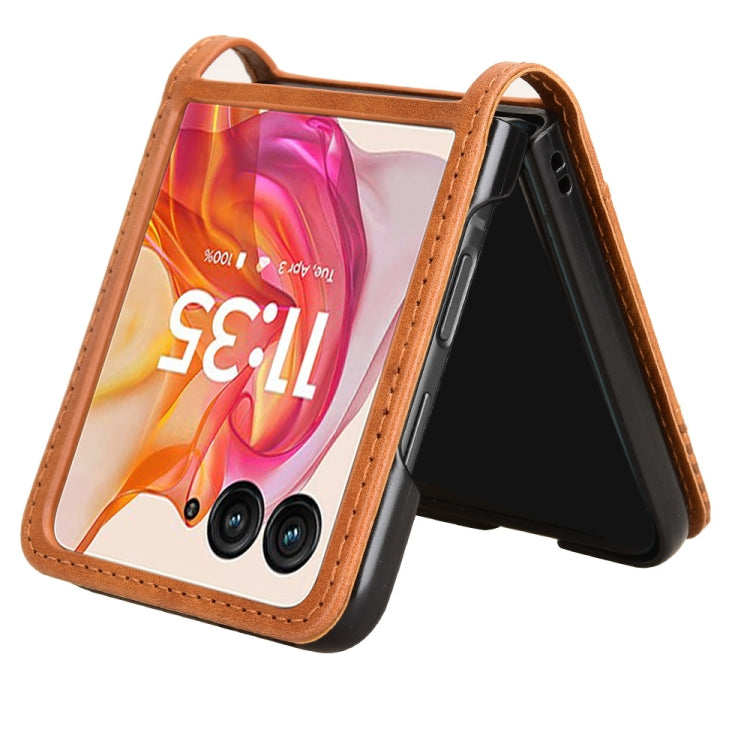 For Motorola Razr 50 Ultra Retro Texture Leather Phone Case