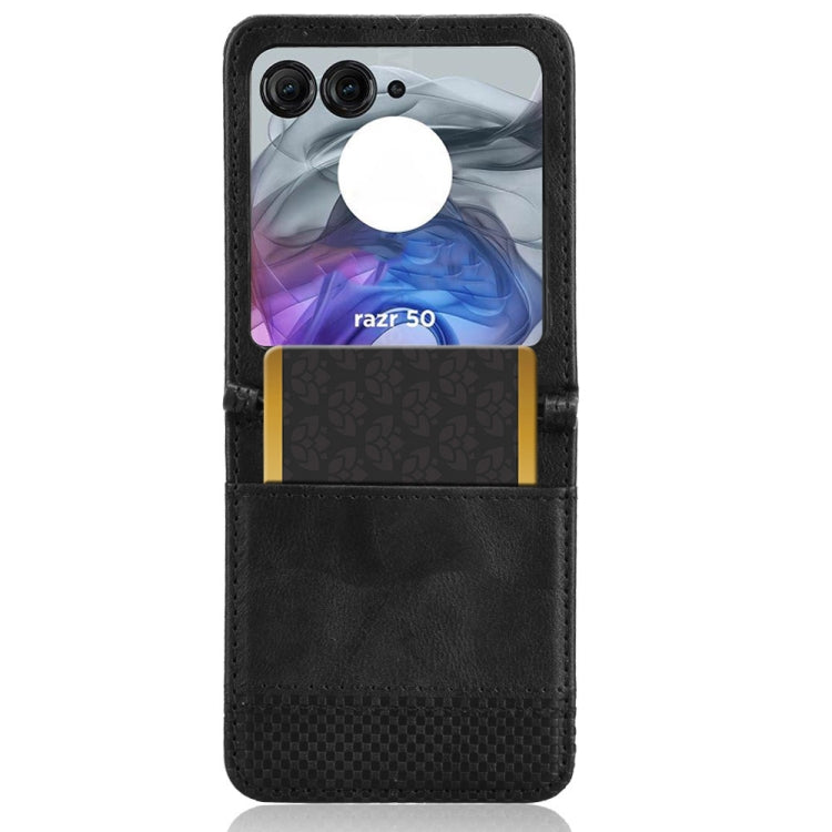For Motorola Razr 50 Retro Texture Leather Phone Case